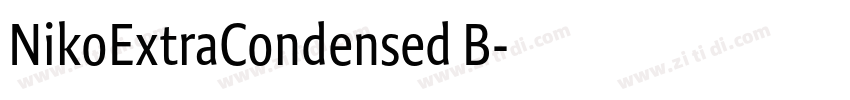NikoExtraCondensed B字体转换 NikoExtraCondensed B字体转换